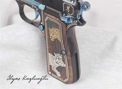 Browning - Çerçeve Hat Desenli Özel Gravür Tasarımı