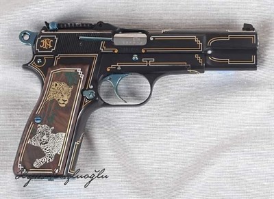 Browning - Çerçeve Hat Desenli Özel Gravür Tasarımı