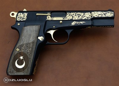 Browning - Mat Siyah & Parlak Sarı Titanyum Kaplama - Serpme Gravür