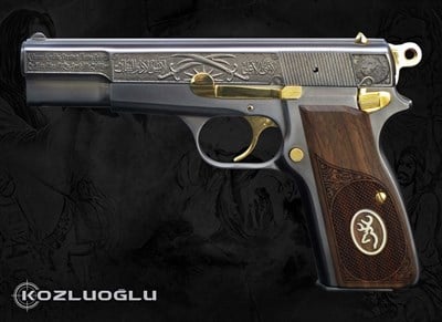 Browning 3D Zülfikar-Aslan Gravür & Yanık Füme Titanyum