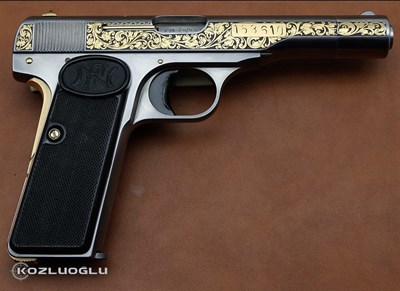 Browning 7.65 Uzun Belçika Gravür
