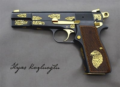 Browning Sarı Gravür & Füme Titanyum Kaplama