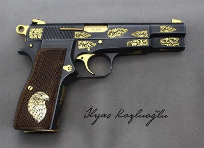 Browning Sarı Gravür & Füme Titanyum Kaplama