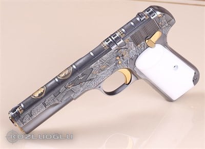 Browning Tuğralı - Fetih 1453 Gravür - Titanyum Kaplama