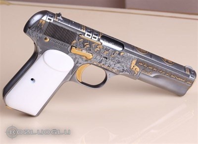 Browning Tuğralı - Fetih 1453 Gravür - Titanyum Kaplama