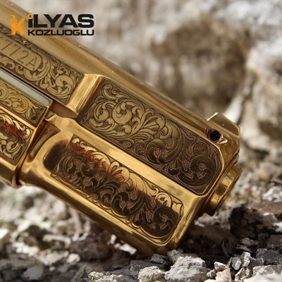 CZ 75B - Parlak Sarı Titanyum Kaplama - Full Gravür Desen