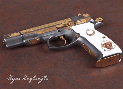 CZ 75B - Titanyum - Serpme & English Scroll Gravür