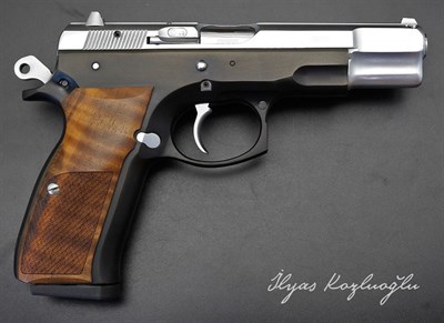CZ 75B Siyah Beyaz Krom Kaplama