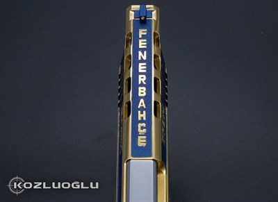 Canik TP9 SFX Parlak Sarı Titanyum & Mavi Kaplama - Fenerbahçe Gravür Çalışması