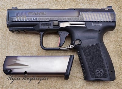 Canik TP9 Yanık Füme Titanyum Kaplama - English Scroll Gravür