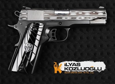 Colt 1911 Damascus Desen Gravür & Krom Kaplama