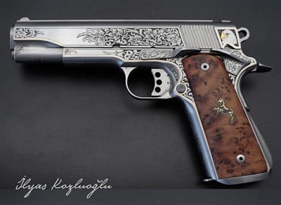 Colt 1911 Kartal - Gravür Desen