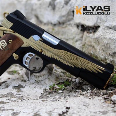 Colt 1911 Mat Siyah Kaplama & Kartal Gravür