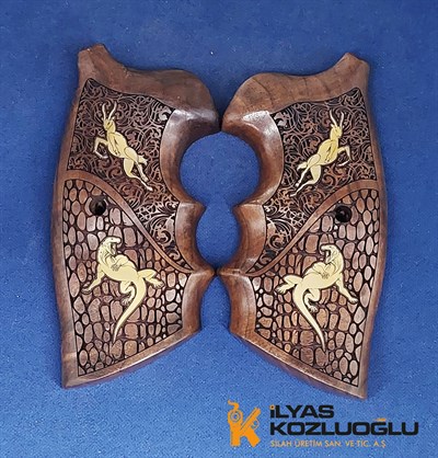 Colt Python Özel Figür Desenli Ceviz Kabza