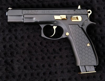 Cz 75 B Petek Desen Gravür- Mat Siyah Krom Kaplama