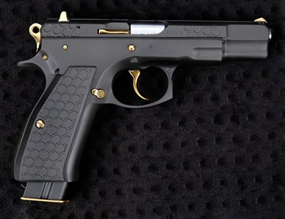 Cz 75 B Petek Desen Gravür- Mat Siyah Krom Kaplama