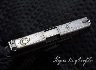 Glock 19 Gen4 Büyük Turan Devleti Yanık Füme