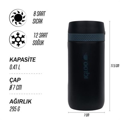 Igloo Squid Termos 410ml Siyah
