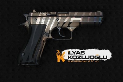 Jericho 941F Kaplan Desen - Koyu Yanık Füme Titanyum Kaplama