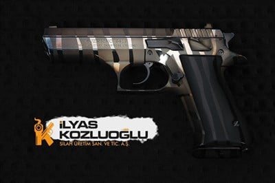 Jericho 941F Kaplan Desen - Koyu Yanık Füme Titanyum Kaplama