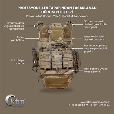 Ktm Kuyak Ata Hücum Yeleği Model 4 Jandarma
