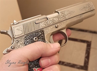 LLama 9MM Nikel Kaplama & Kartal-Gravür Desen
