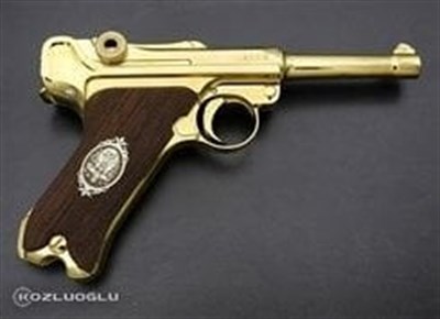 Luger Parabellum P08 - Parlak Sarı Titanyum Kaplama