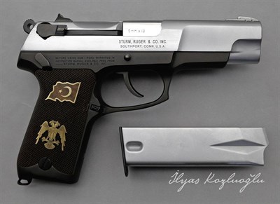 Ruger P85 Siyah Beyaz Krom Kaplama