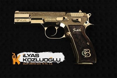 Sarsılmaz Kılınç 2000 Light - Full Çiçek ve Scroll Desen Gravür Çalışması - Parlak Sarı Titanyum Kaplama