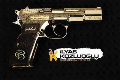 Sarsılmaz Kılınç 2000 Light - Full Çiçek ve Scroll Desen Gravür Çalışması - Parlak Sarı Titanyum Kaplama