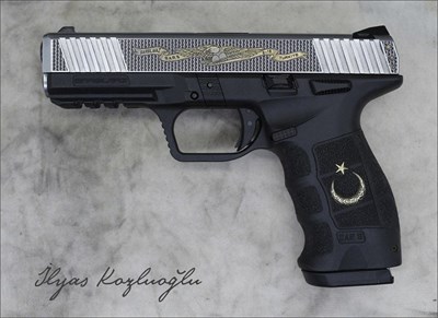 Sarsılmaz SAR9  Kartal Ay Yıldız Desen 3d Aslan Gravür
