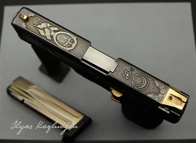 Sarsılmaz SAR9 3d Kurt Scroll Desen Gravür & Yanık Füme Kaplama