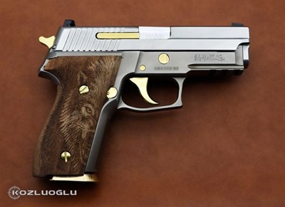 SıgSauer P229  3D Aslan Gravür & Titanyum Kaplama