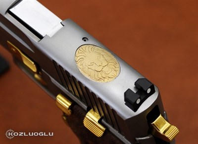 SıgSauer P229  3D Aslan Gravür & Titanyum Kaplama