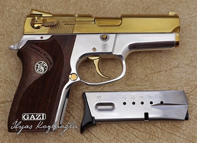 Smith&Wesson 6906 Titanyum Kaplama Sarı Beyaz
