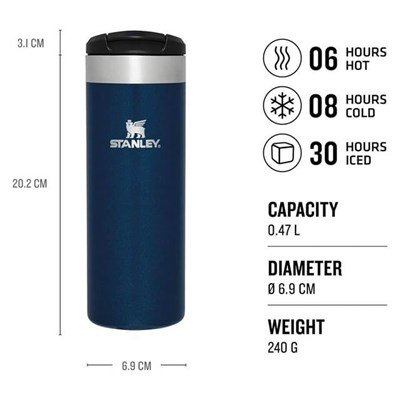 Stanley The Aerolight Transit Mug 0.47 Lt Mavi