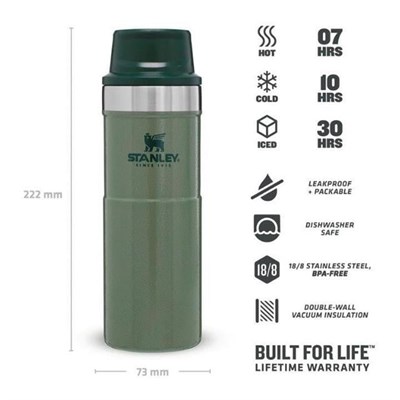 Stanley TriggerAction Travel Mug .47L / 16oz Matte Yeşil