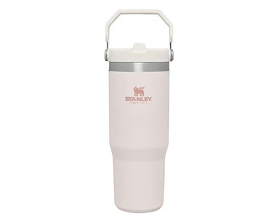 The IceFlow  Flip Straw Tumbler 0.89L / 30oz Lila Çelik Termos