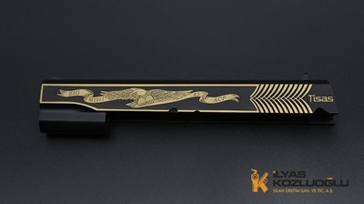 Tisaş ZIG M 1911 - Kartal ve Yeni Çekme Kertik Tasarım Gravürü - Mat Siyah Krom Kaplama