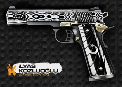 Tisaş ZIG M1911 Damascus Desen Gravür & Titanyum Kaplama