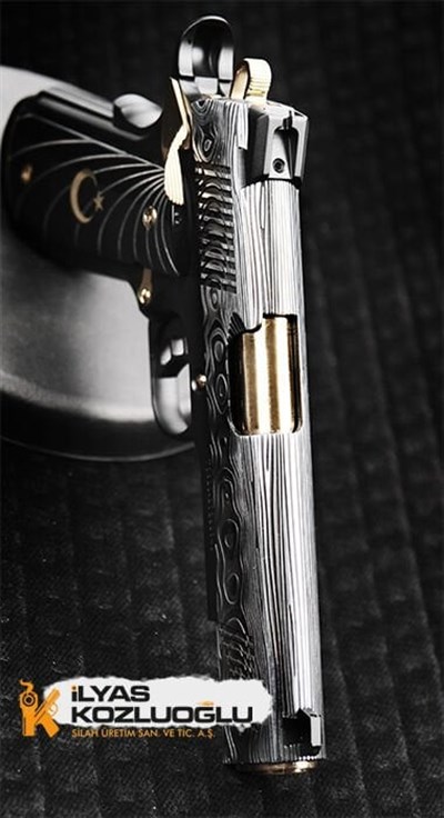 Tisaş ZIG M1911 Damascus Desen Gravür & Titanyum Kaplama