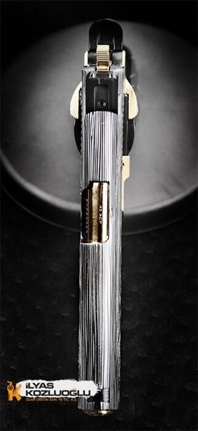 Tisaş ZIG M1911 Damascus Desen Gravür & Titanyum Kaplama