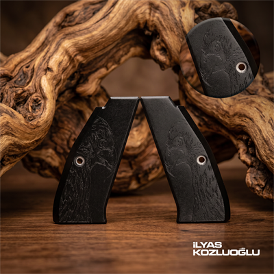 CZ 75 B & CZ Shadow 1 Uyumlu Alüminyum Kabza Tam Yüzey Kartal Tasarımlı Özel Üretim