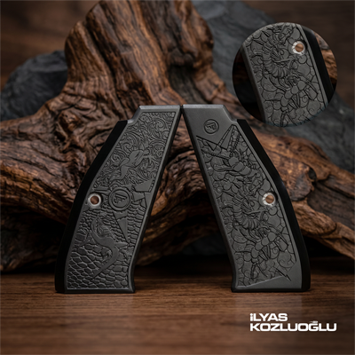 CZ 75 B & CZ Shadow 2 Uyumlu Alüminyum Kabza Tam Yüzey Özel Tasarımlı CZ Logolu