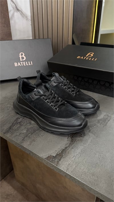 Bormio Süet Detaylı Sneaker | Siyah