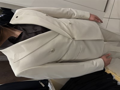 Çift Pileli Kruvaze Takım | Bej