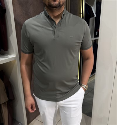 Dry Touch Polo Yaka T-shirt | Açık Haki