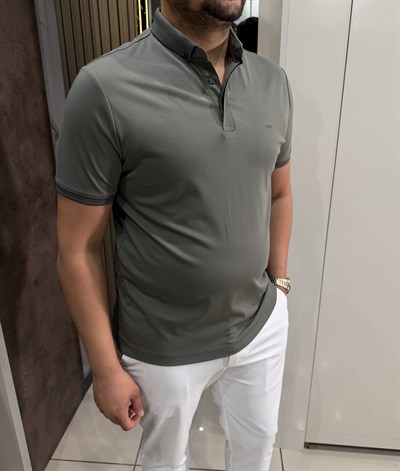 Dry Touch Polo Yaka T-shirt | Açık Haki