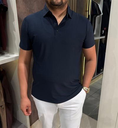 Fitilli Polo Yaka T-shirt | Lacivert