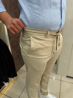 Jogger Likralı Pantolon | Bej